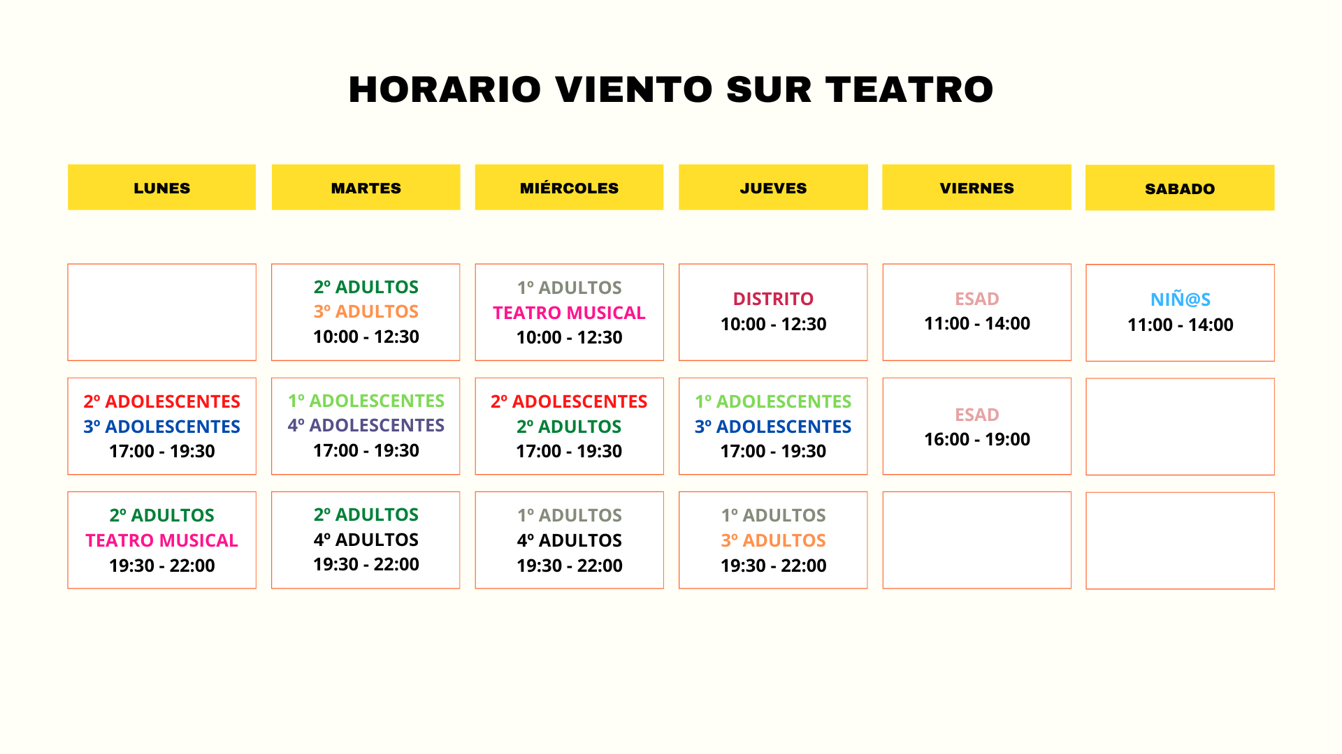 Horario 2022/2023